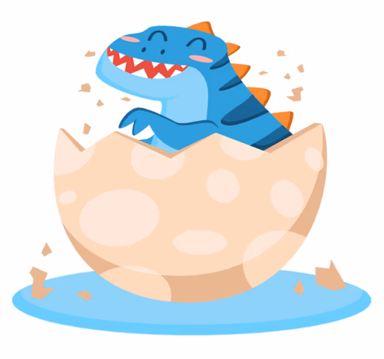 Animal vinyl carpet happy hatchling dinosaur - TenStickers