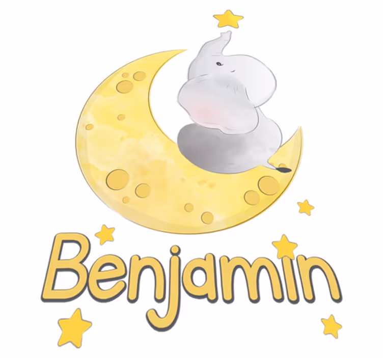 Animal vinyl carpet moon and stars with name - TenStickers