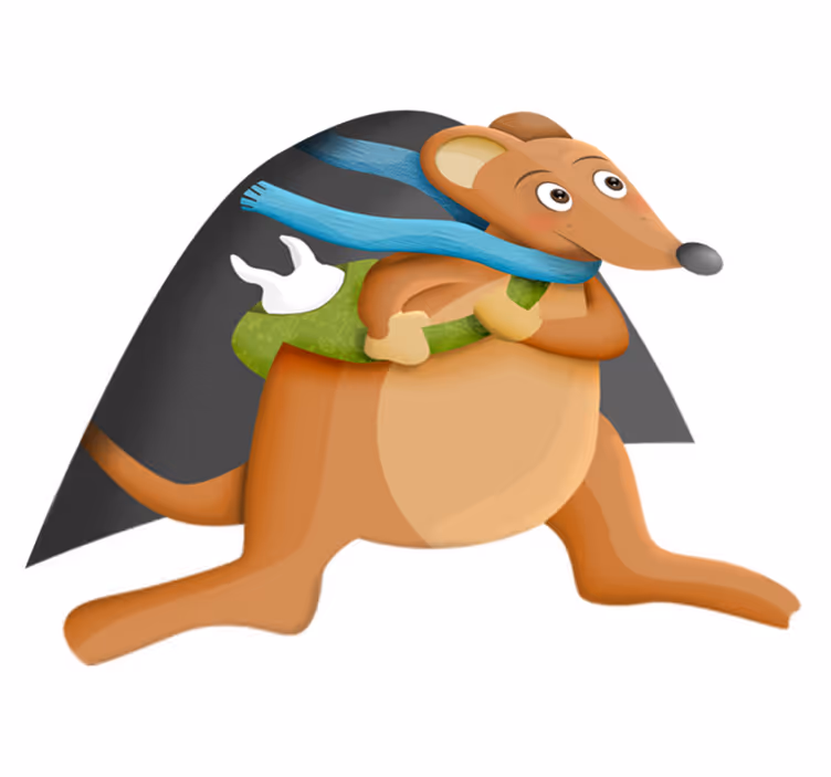 Teeth mouse animal vinyl carpet - TenStickers