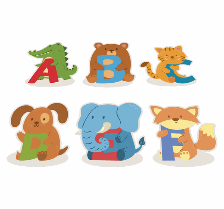 Animal vinyl carpet alphabet animals - TenStickers