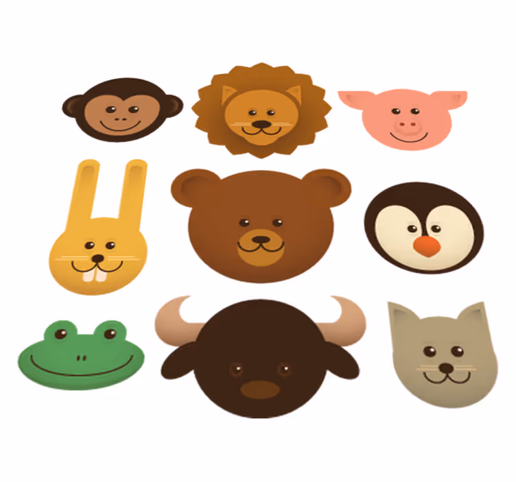 Happy creatures animal vinyl carpet - TenStickers