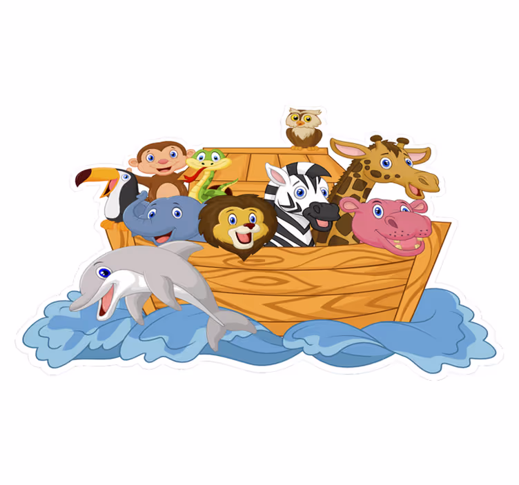 Animal vinyl carpet noah's ark design - TenStickers