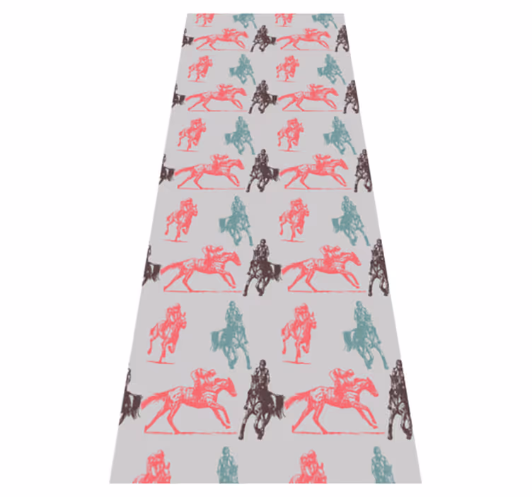 Animal vinyl carpet different colored horse pattern - TenStickers