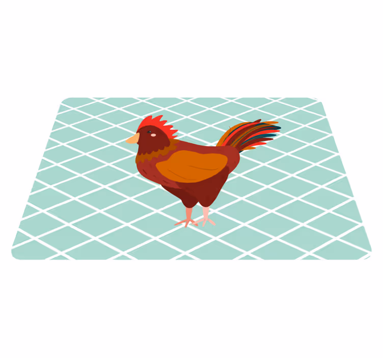 Animal vinyl carpet red rooster side view - TenStickers