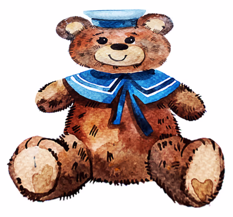 Animal vinyl carpet sailor bear design - TenStickers