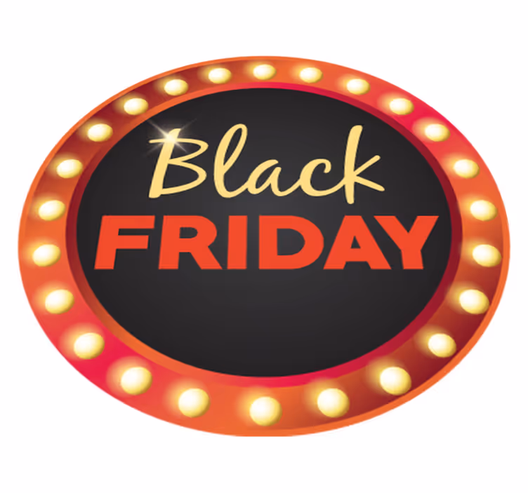 Black friday vinyl carpet red circle sale - TenStickers