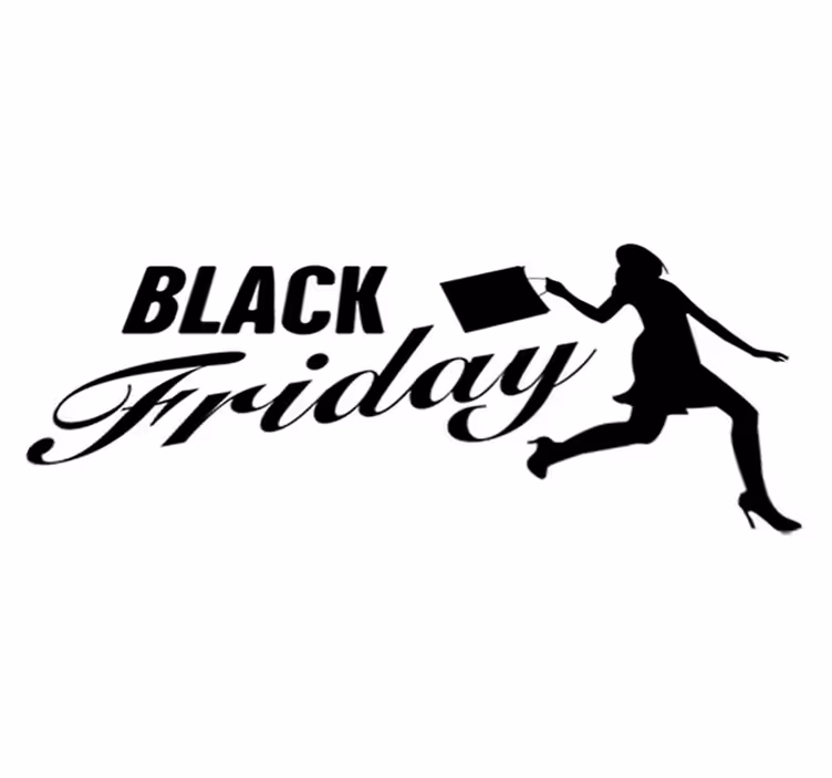 Black friday vinyl carpet for women shopping - TenStickers