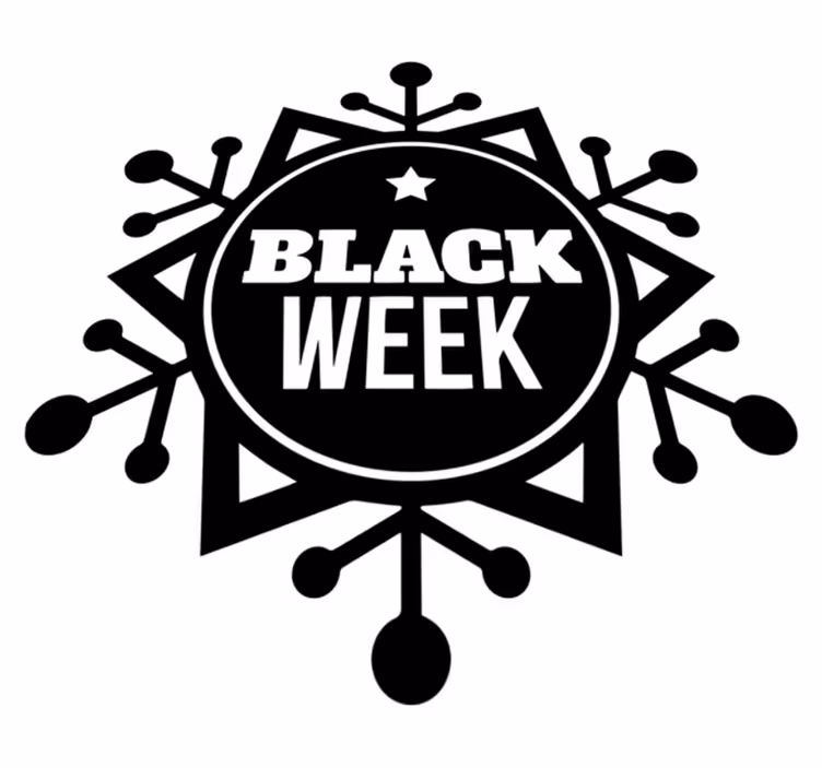 Black friday vinyl carpet snowflake savings week - TenStickers