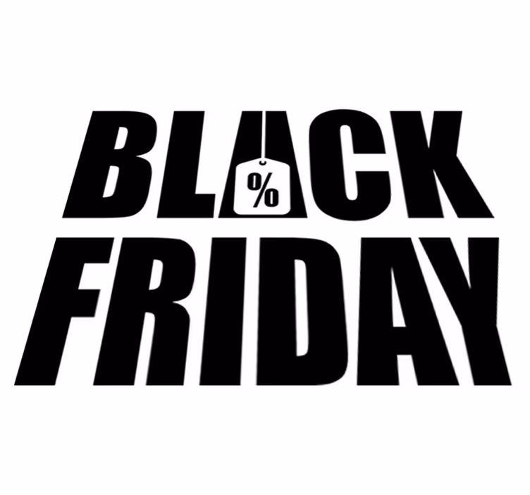 Black friday vinyl carpet with simple white background - TenStickers