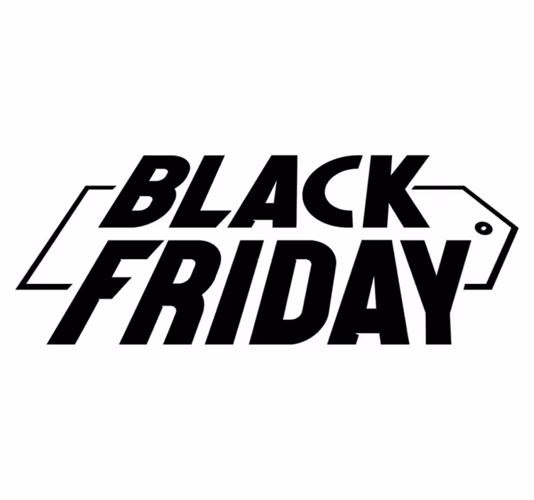 Black friday vinyl carpet in stylish cursive design - TenStickers