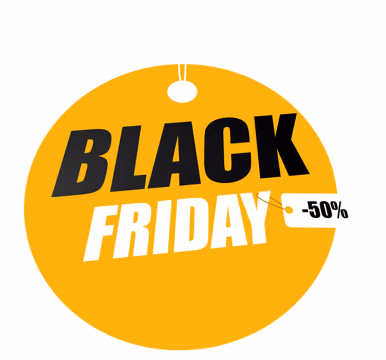 Black friday vinyl carpet personalized circle - TenStickers