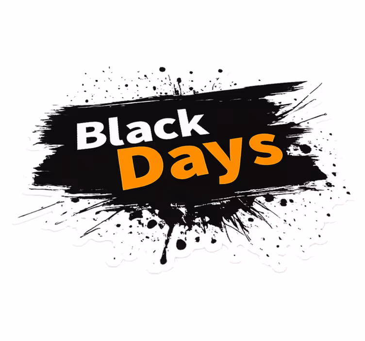Black friday vinyl carpet black and white black days - TenStickers