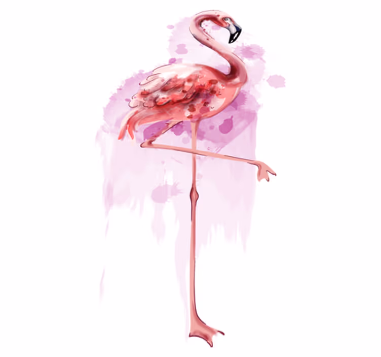 Animal vinyl carpet elegant flamingo silhouette - TenStickers