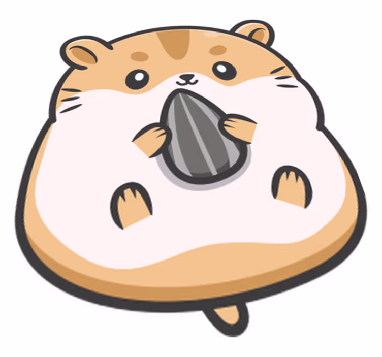 Cute hamster graphic animal vinyl carpet - TenStickers