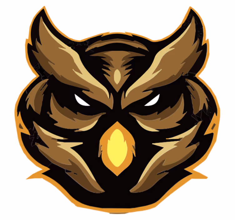Animal vinyl carpet fierce owl emblem - TenStickers