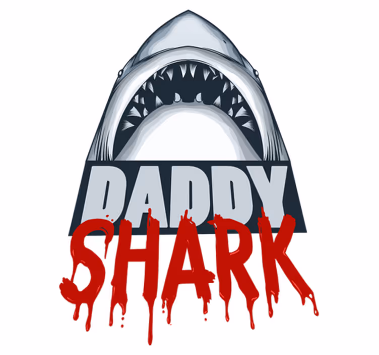 Daddy shark animal vinyl carpet - TenStickers