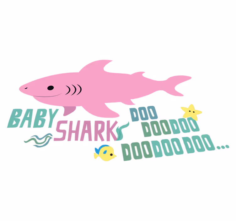 Animal vinyl carpet baby shark doo doo doo doo doo - TenStickers