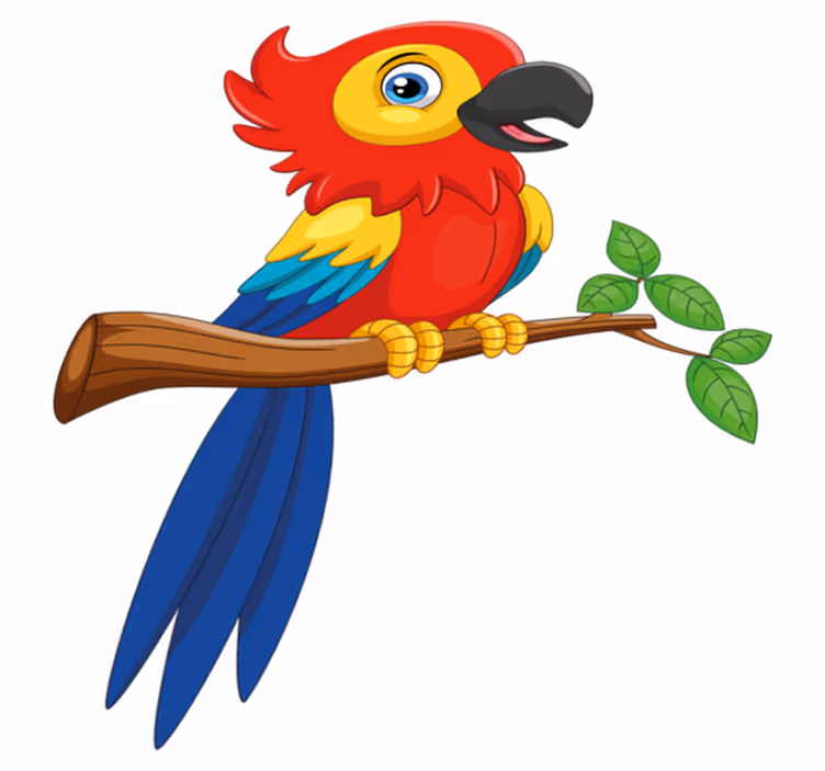 Animal vinyl carpet colorful parrot design - TenStickers