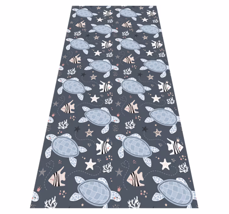 Animal vinyl carpet turtles and fish under sea - TenStickers