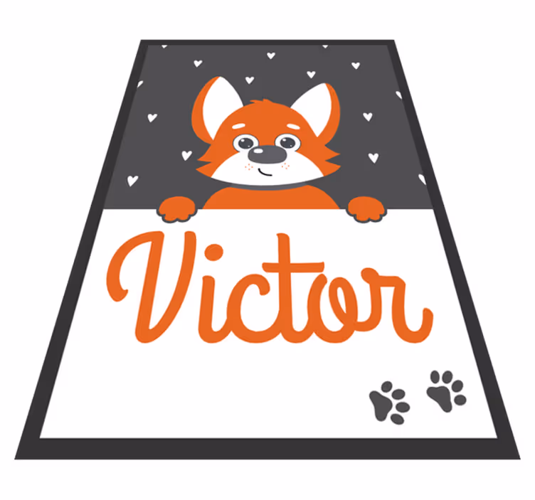 Animal vinyl carpet dog kids name poster - TenStickers
