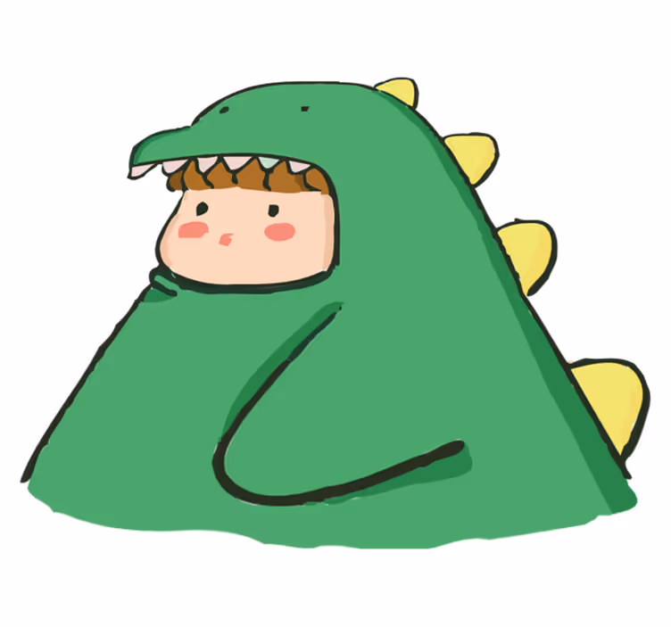 Animal vinyl carpet cute dinosaur costume human - TenStickers