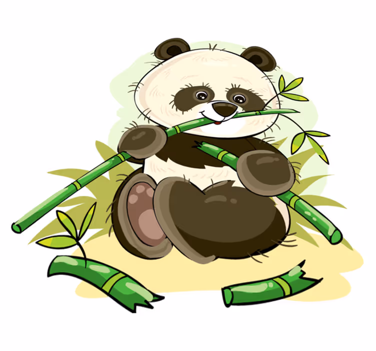 Animal vinyl carpet with cute panda emblem - TenStickers