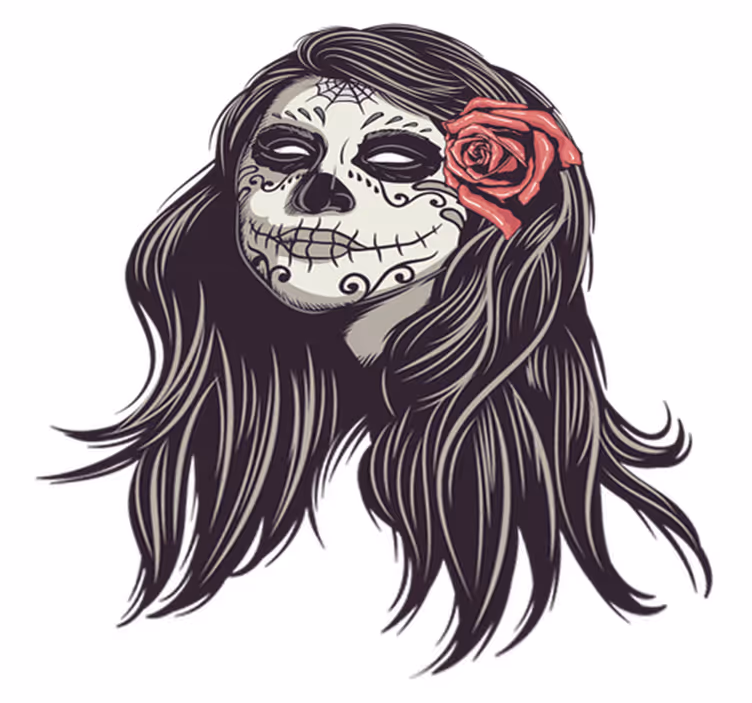 Halloween vinyl carpet catrina design - TenStickers