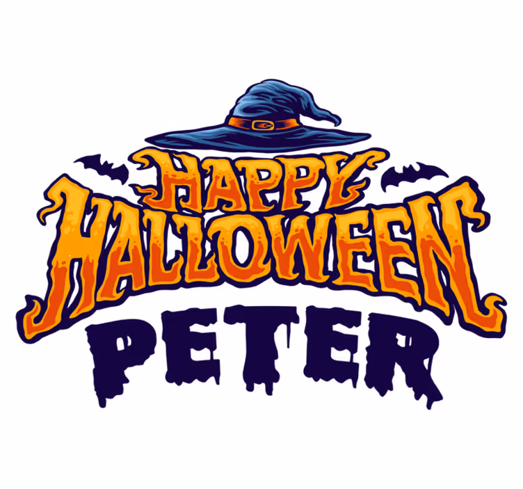 Halloween vinyl carpet happy halloween personalized - TenStickers
