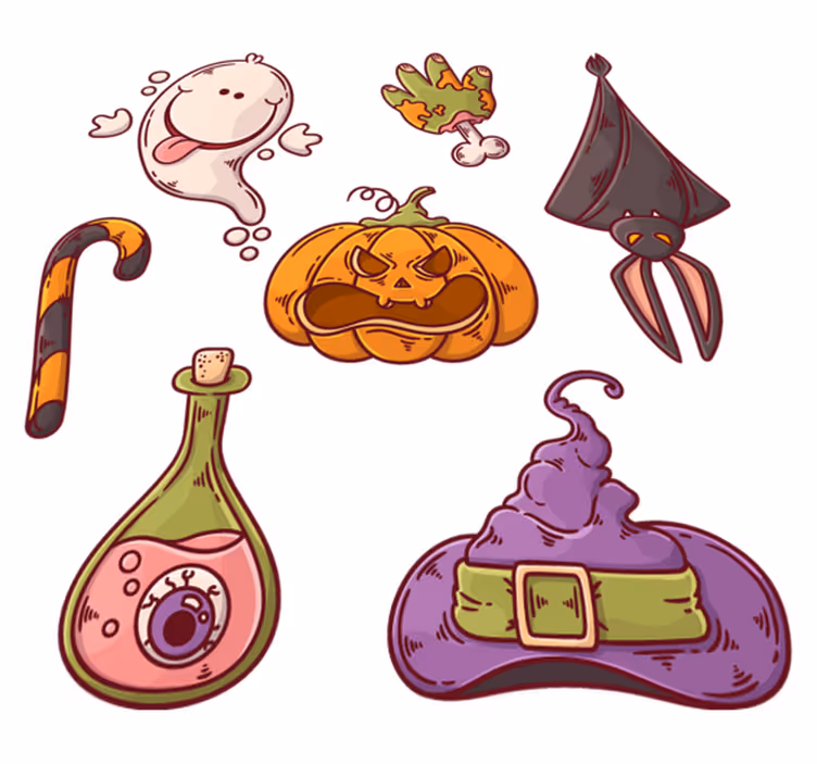Halloween figures vinyl carpet - TenStickers