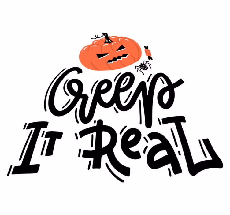 Halloween vinyl carpet creepy pumpkin design - TenStickers
