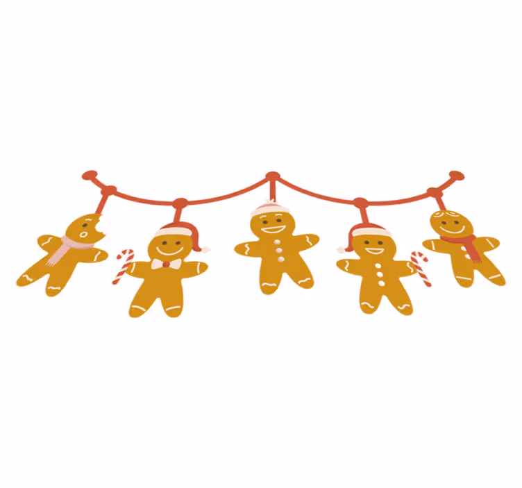 Christmas vinyl carpet christmas cookie border - TenStickers