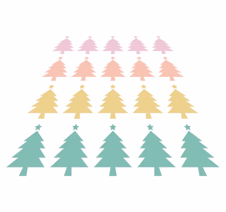 Christmas vinyl carpet christmas tree design - TenStickers