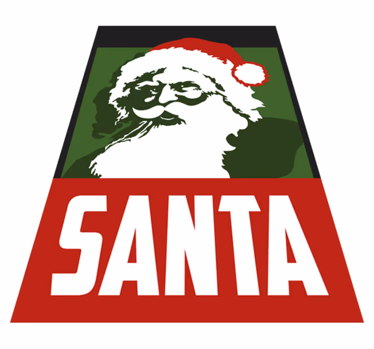 Christmas vinyl carpet with realistic santa claus - TenStickers