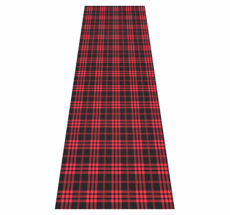 Christmas vinyl carpet christmas tartan pattern mat - TenStickers
