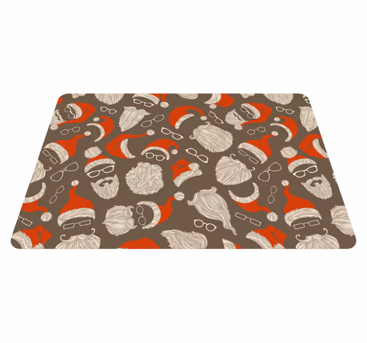 Christmas vinyl carpet vintage santa claus face design - TenStickers