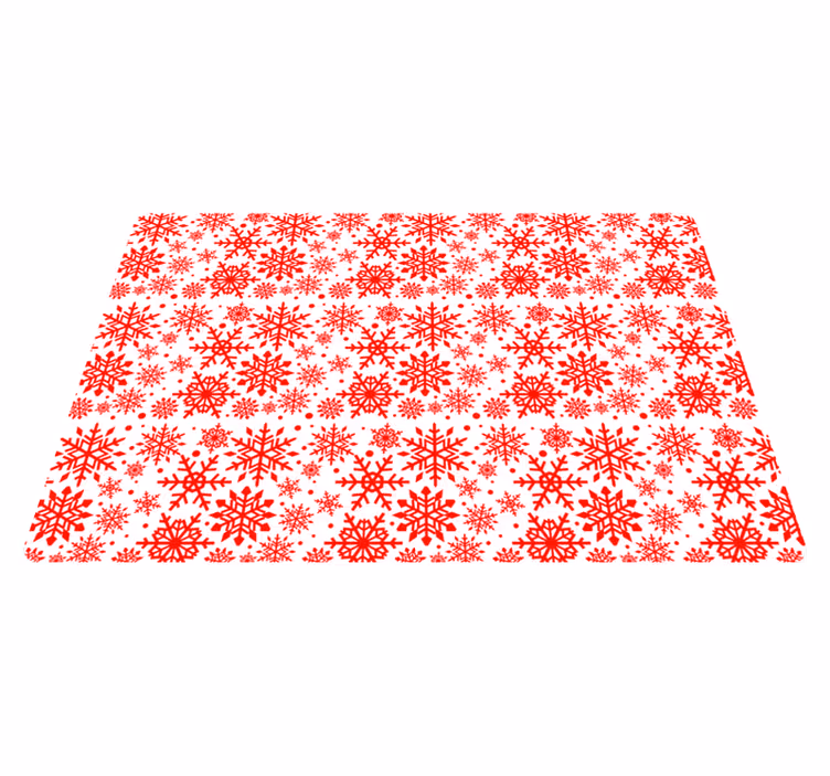 Christmas vinyl carpet red snowflakes laptop - TenStickers
