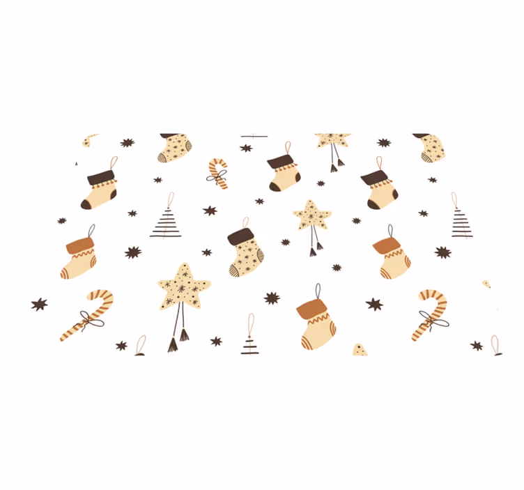 Christmas vinyl carpet with glittered xmas gifts - TenStickers