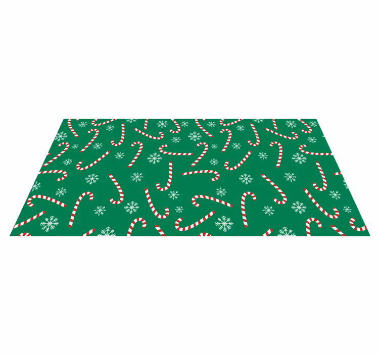 Christmas vinyl carpet candy cane design - TenStickers