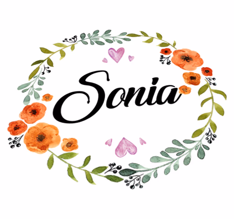Floral vinyl carpet customisable floral crown - TenStickers
