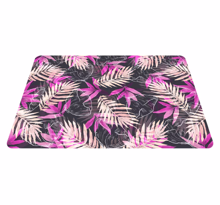 Floral vinyl carpet with exotic flowers - TenStickers
