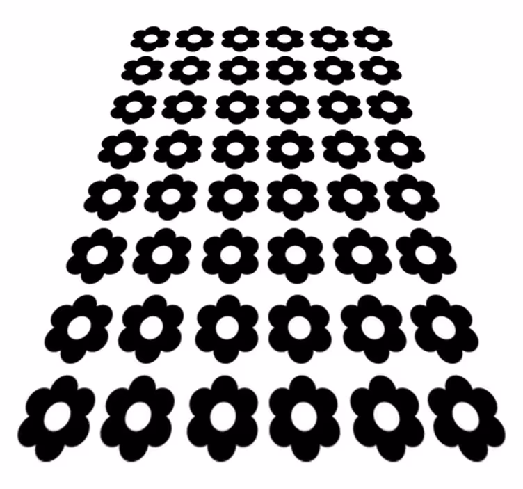 Floral vinyl carpet flower sticker sheet - TenStickers