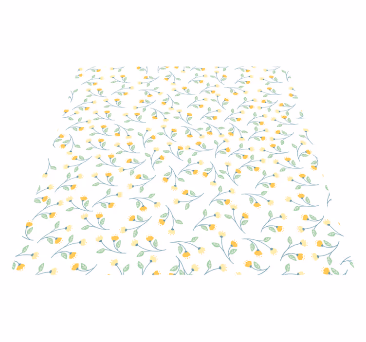 Floral vinyl carpet in spring design - TenStickers