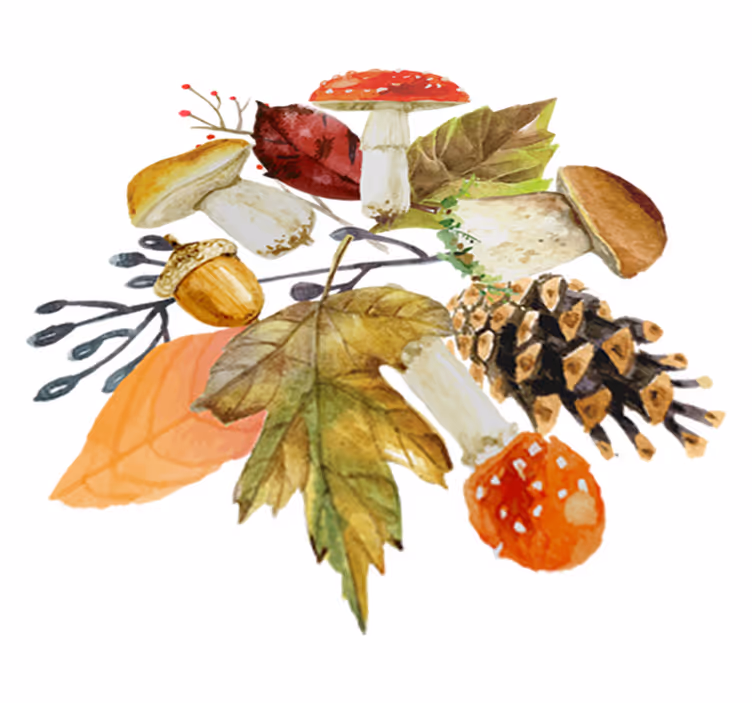 Floral vinyl carpet with autumn touches - TenStickers