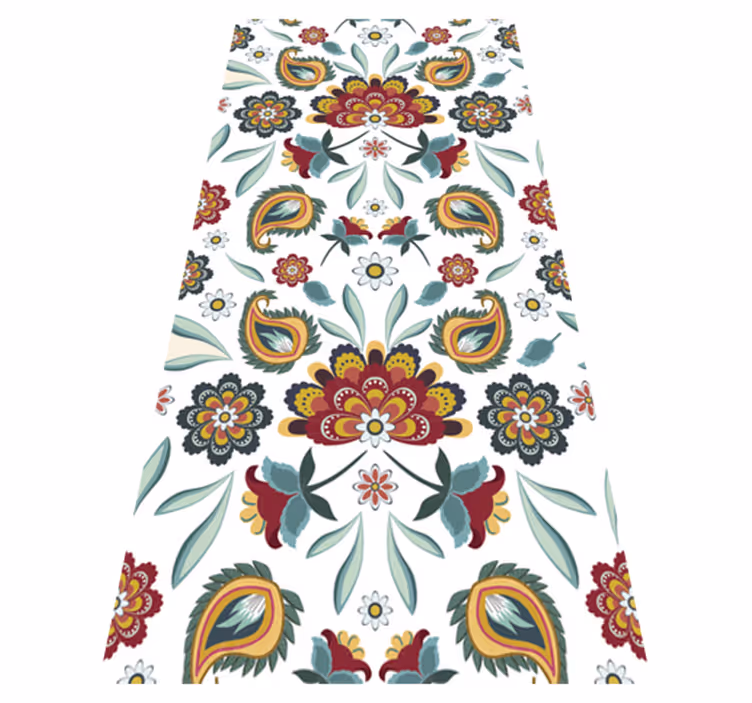 Ethnic floral motif floral vinyl carpet - TenStickers