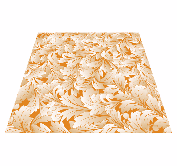 Floral vinyl carpet with elegant floral design - TenStickers