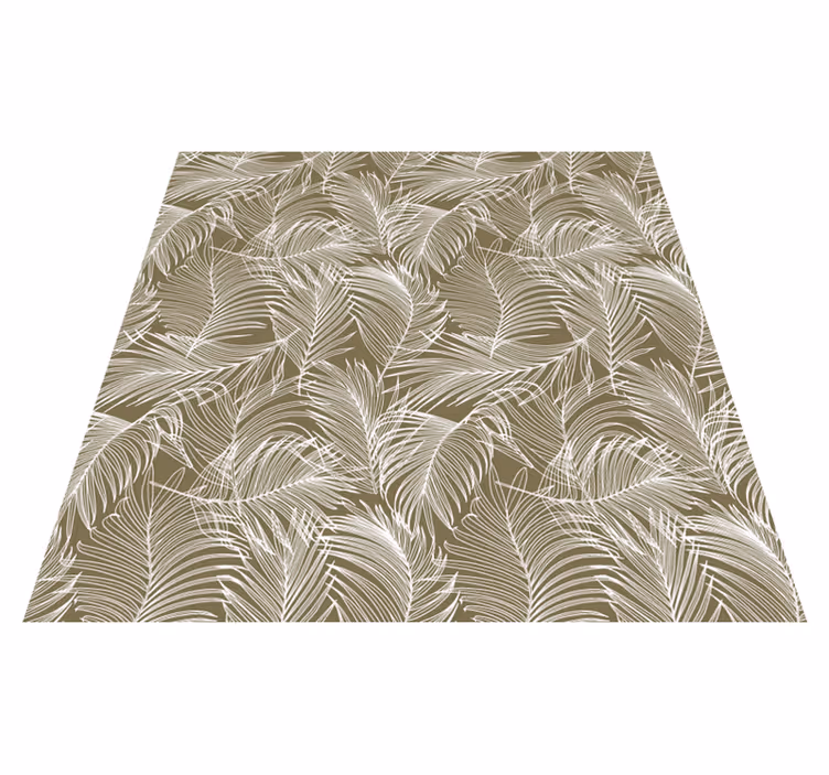 Graceful brown leaves floral vinyl carpet - TenStickers