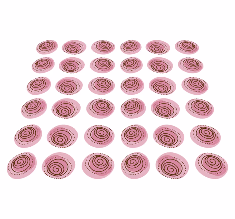 Pink floral ornament floral vinyl carpet - TenStickers