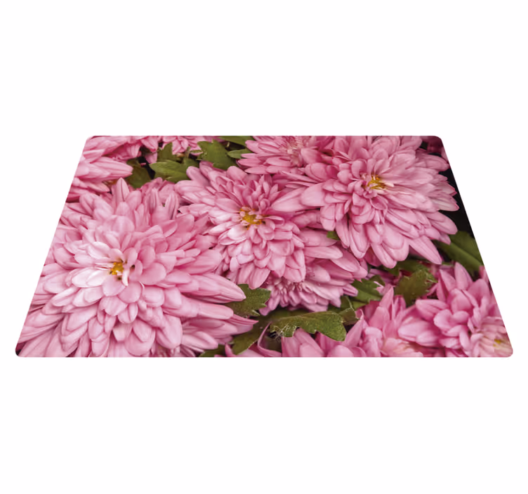 Floral vinyl carpet in pink floral spring - TenStickers