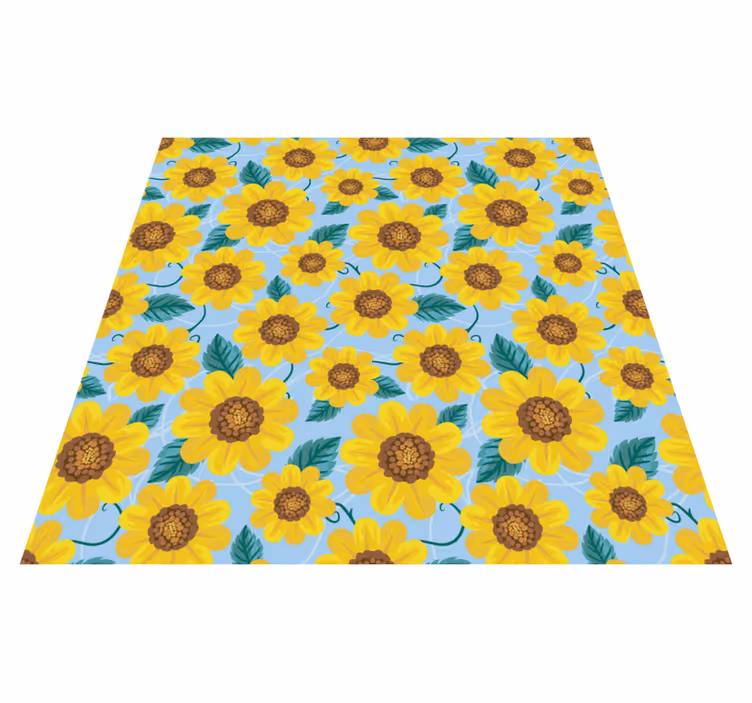 Floral vinyl carpet sunflower patterns - TenStickers