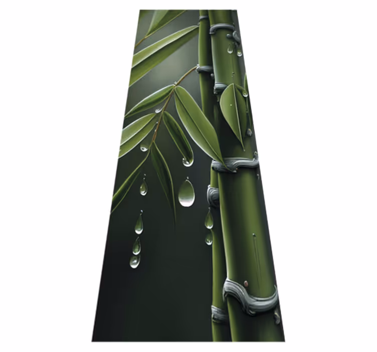 Floral vinyl carpet bamboo with drops - TenStickers